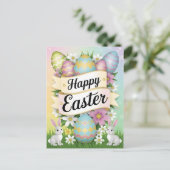 Carte Postale Joyeux Art Graphique de Pâques (Debout devant)