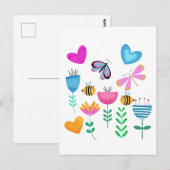 Carte Postale Joyeux Bee Garden (Devant / Derrière)