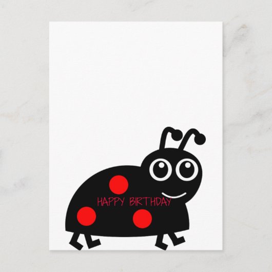 Carte Postale Joyeux Beetle d'anniversaire (Devant)