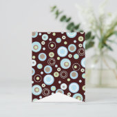 Carte postale Joyeux Blue Dot Party Drapeau (Debout devant)