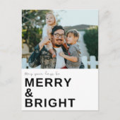 Carte Postale Joyeux Bright Photo de famille Noël (Devant)