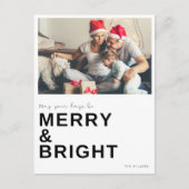Carte Postale Joyeux Bright Photo de famille Noël (Devant)
