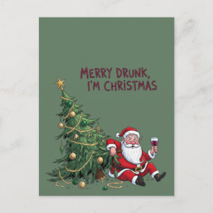 Carte Postale Joyeux Bringue, je suis le Père Noël de Noël