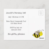 Carte Postale Joyeux Bumblebee Jaune Bumble Abee Jaune Anniversa (Dos)