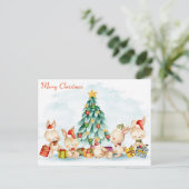 Carte postale Joyeux Bunnies Noël (Debout devant)