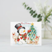 Carte postale Joyeux Bunnies Noël (Debout devant)
