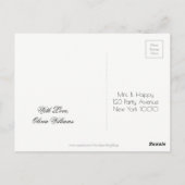 Carte Postale Joyeux cadeau d'anniversaire Black et Gold Look Ty (Dos)