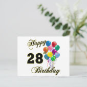 Carte Postale Joyeux cadeau d'anniversaire de 28e anniversaire a (Debout devant)
