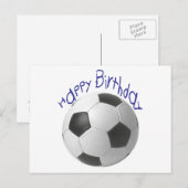 Carte Postale Joyeux cadeau d'anniversaire de football (Devant / Derrière)