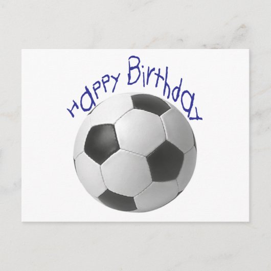 Carte Postale Joyeux cadeau d'anniversaire de football (Devant)