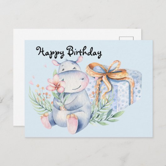 Carte Postale Joyeux Cadeau D'Anniversaire De Voeux (Devant / Derrière)