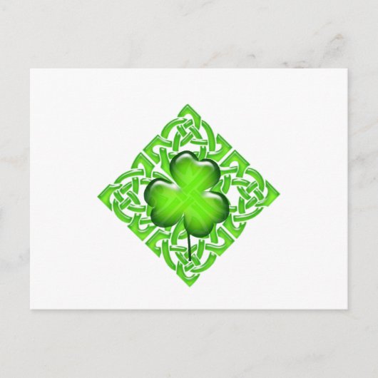 Carte Postale Joyeux cadeau St. Patrick's Day Clover (Devant)