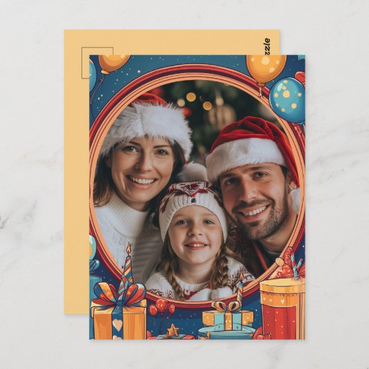 Carte Postale Joyeux cadre d'anniversaire (Devant / Derrière)