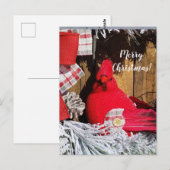 Carte Postale Joyeux Cardinal de Noël (Devant / Derrière)