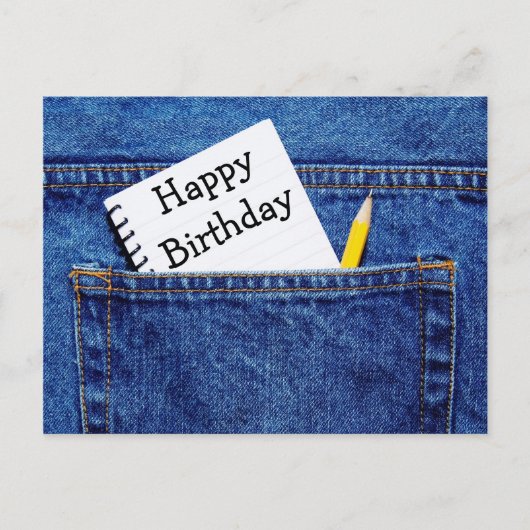Carte Postale Joyeux Carnet d'anniversaire à Pocket (Devant)
