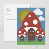 Carte Postale Joyeux Champignons (Devant / Derrière)