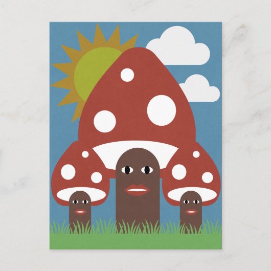 Carte Postale Joyeux Champignons (Devant)