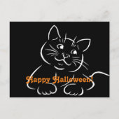 Carte Postale Joyeux chat d'Halloween (Devant)