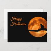 Carte Postale Joyeux chat d'Halloween (Devant / Derrière)
