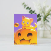 Carte Postale Joyeux chat d'Halloween (Debout devant)