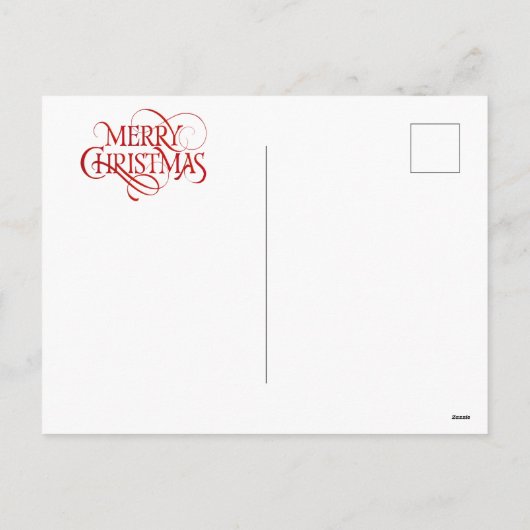 Carte postale Joyeux chat Noël (Dos)