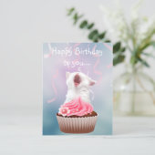 Carte Postale Joyeux chaton d'anniversaire (Debout devant)