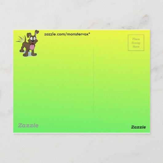 Carte Postale Joyeux chien (Dos)