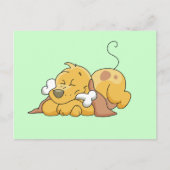 Carte Postale Joyeux Chien avec T-shirts et cadeaux d'os (Devant)