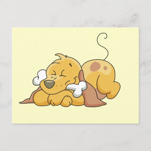 Carte Postale Joyeux Chien avec T-shirts et cadeaux d'os (Devant)