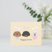 Carte Postale Joyeux Chiens de Pâques (Debout devant)