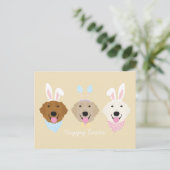 Carte Postale Joyeux Chiens de Pâques (Debout devant)