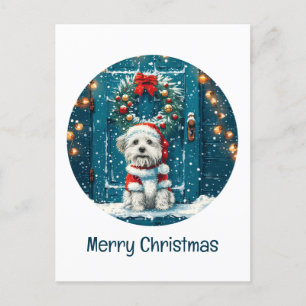 Carte Postale Joyeux Chih Tzu Chiens de Noël Shih