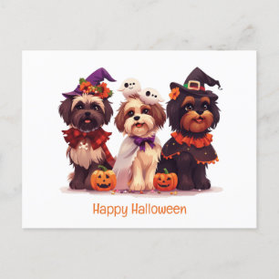 Carte Postale Joyeux Chih Tzu Chih Dogs d'Halloween