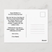 Carte Postale Joyeux chiot français anniversaire dans une jungle (Dos)