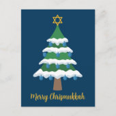 Carte Postale Joyeux Chrismukkah Cute Hanoukka Christmas Tree (Devant)