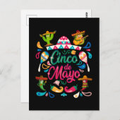 Carte Postale Joyeux Cinco De Mayo Fête Mexicaine (Devant / Derrière)
