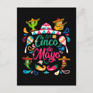 Carte Postale Joyeux Cinco De Mayo Fête Mexicaine