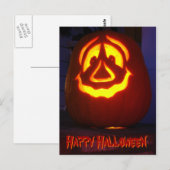 Carte Postale Joyeux citrouille Halloween (Devant / Derrière)