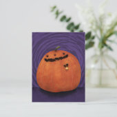 Carte Postale Joyeux Citrouille Halloween Jack-o'-lantern (Debout devant)