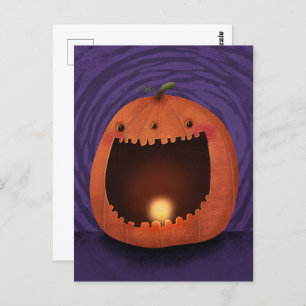Carte Postale Joyeux Citrouille Halloween Jack-o'-lantern