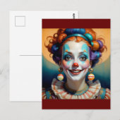 Carte Postale joyeux clown (Devant / Derrière)