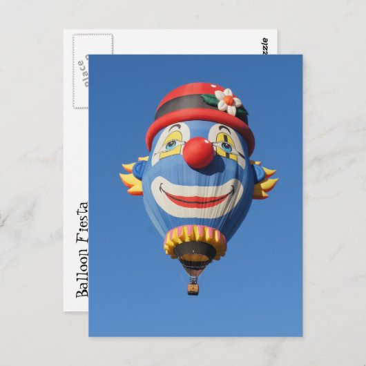 Carte Postale Joyeux Clown (Devant / Derrière)