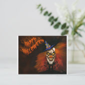 Carte Postale Joyeux Clown effrayant d'Halloween (Debout devant)