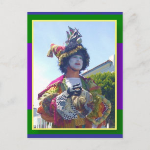 Carte Postale Joyeux clown Mardis Gras