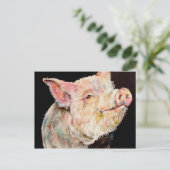 Carte Postale Joyeux cochon. (Debout devant)