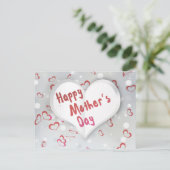 Carte Postale Joyeux coeur de papier 3D de la Fête des Mères (Debout devant)