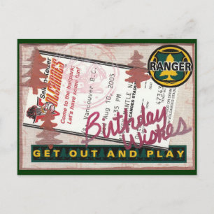 Carte Postale Joyeux Collage d'anniversaire