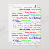 Carte Postale Joyeux Collage d'anniversaire (Devant / Derrière)