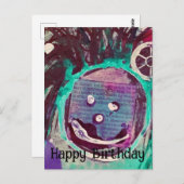 Carte Postale Joyeux Collage Joyeux Anniversaire (Devant / Derrière)