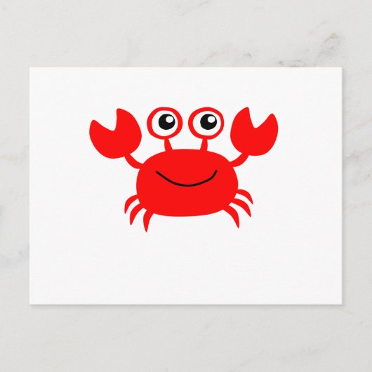 Carte Postale Joyeux crabe caricaturale (Devant)
